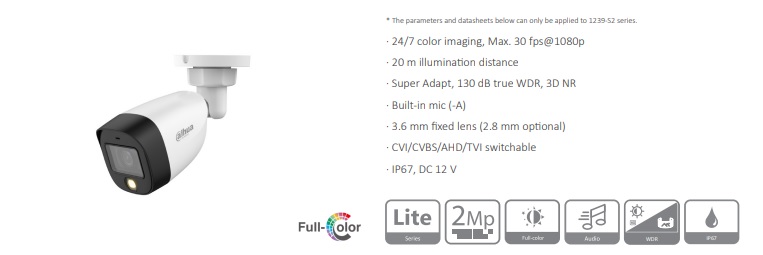 Dahua 2MP Full-color HDCVI Bullet Camera