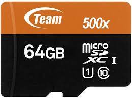 Team Micro SDHC Micro SD 64GB w/ Adapter